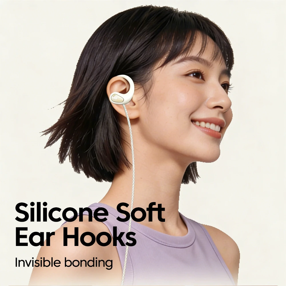 Clip-on Wired Control Earbuds with 9D Surround Sound and HD Mic