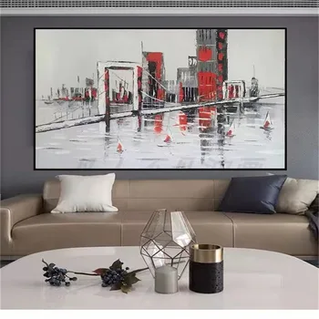 Abstract City Bridge Painting 1