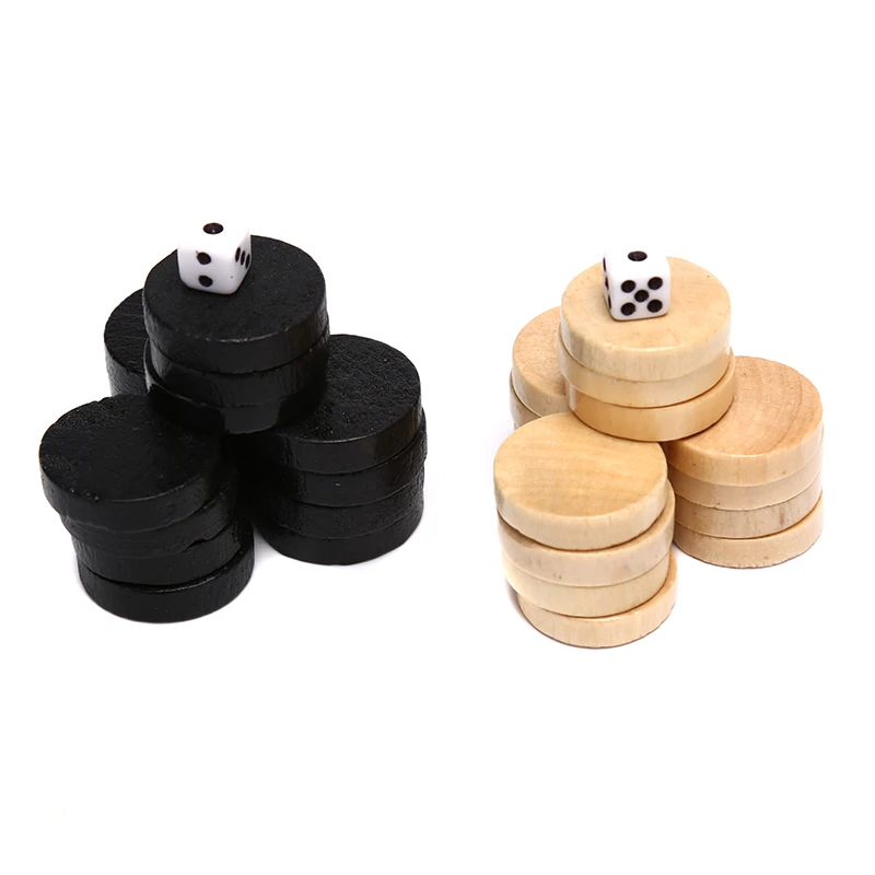 32 Pezzi Dama/Dama/Scacchiera Backgammon Per L'Apprendimento Del Gioco Da Tavolo Per Bambini