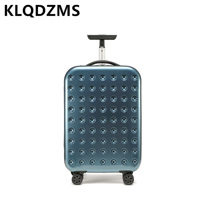 

Женский чемодан KLQDZMS 20 дюймов 24 дюйма, складная тележка для студентов, легкий мужской чемодан из АБС-пластика и поликарбоната