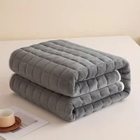 1pc Quilted Mattress Topper, Soft Velvet Milk Fiber Mattress Cover, Breathable Flannel, Anti-Slip, Machine Washable 2