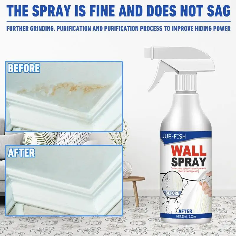 

60ML Safe White color Wall Paint Spray No Trace Wall Repair Renovation Tools For Home Bedroom Kitchen Wall Color Corrector