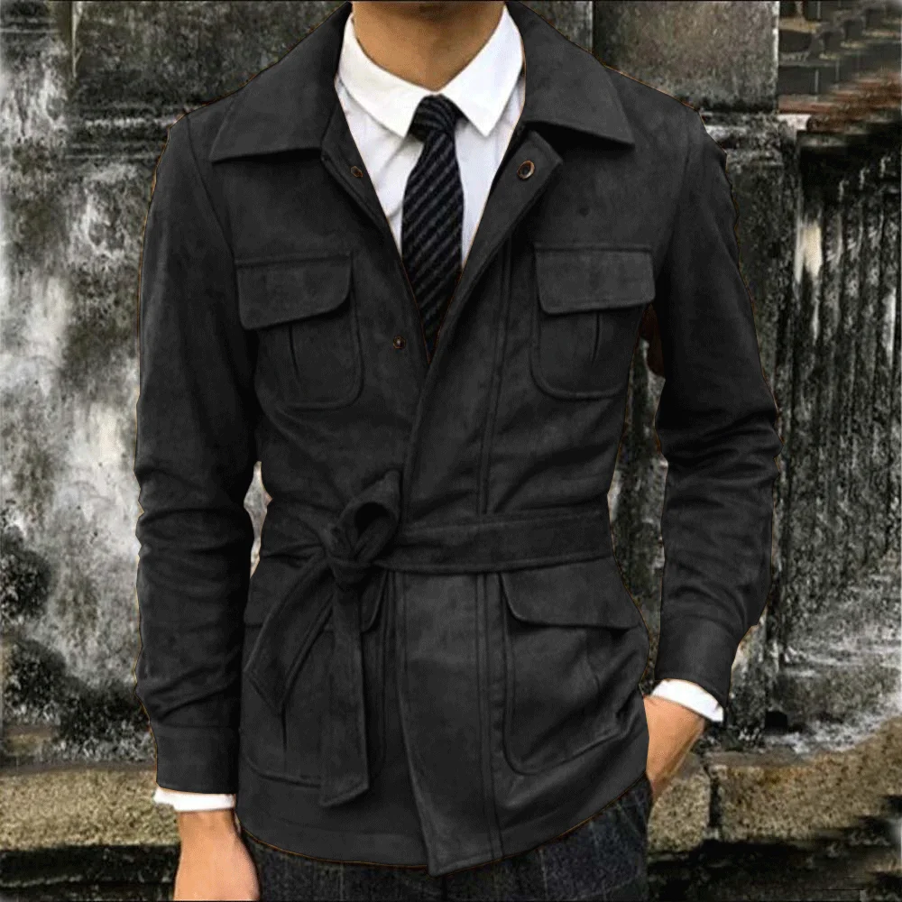 Men's Suede Pocket Slim Fit Center Racing Windbreaker Alonso Parkas Y2k Duvets Down Jackets for Mans Male Coat Man men suits jackets