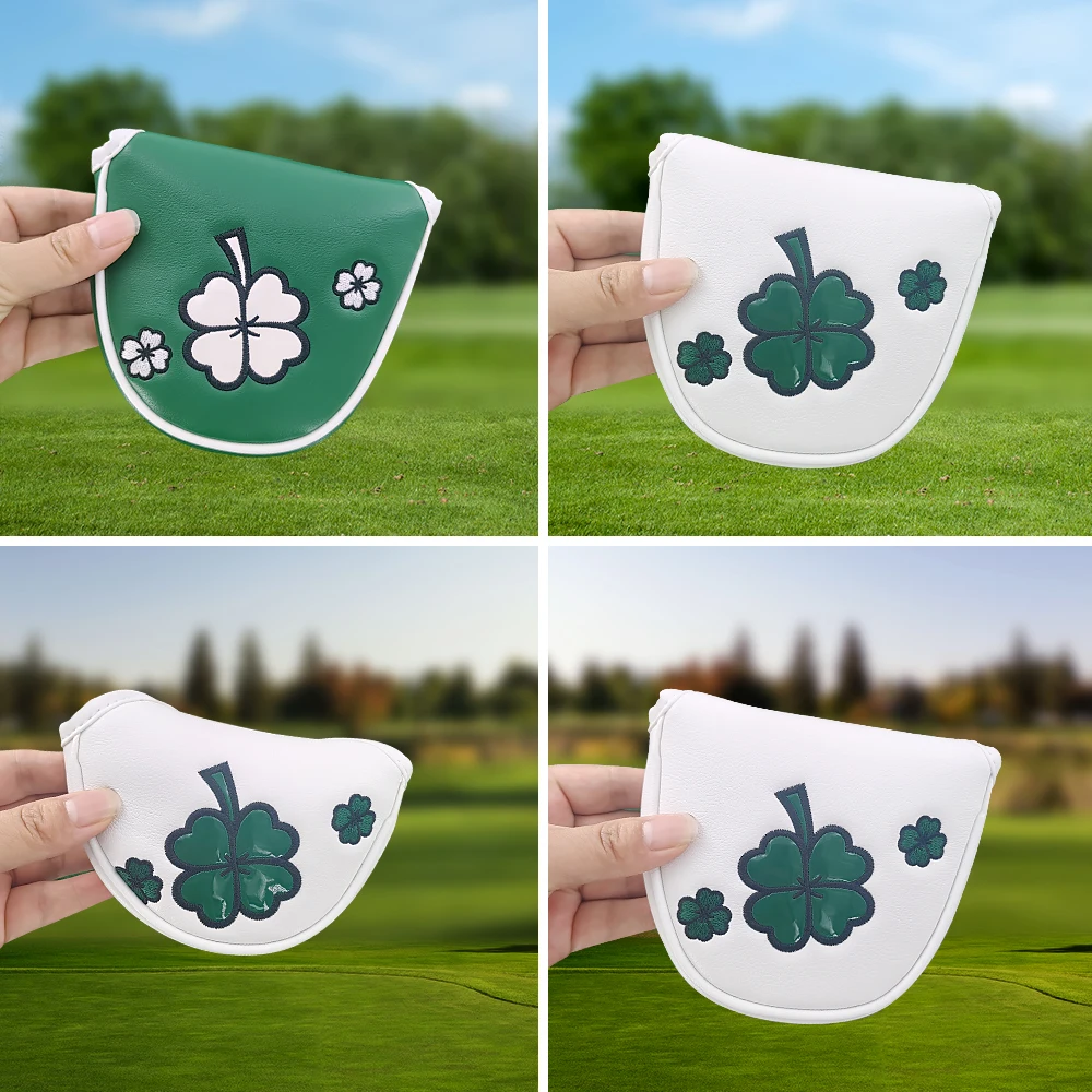 Description Picture 5 of itemGolf Putter Covers Four Leaf Clover Pattern Golf Headcover Mallet Magnetic Closure Golf Club Covers Golf Accessories Supplies