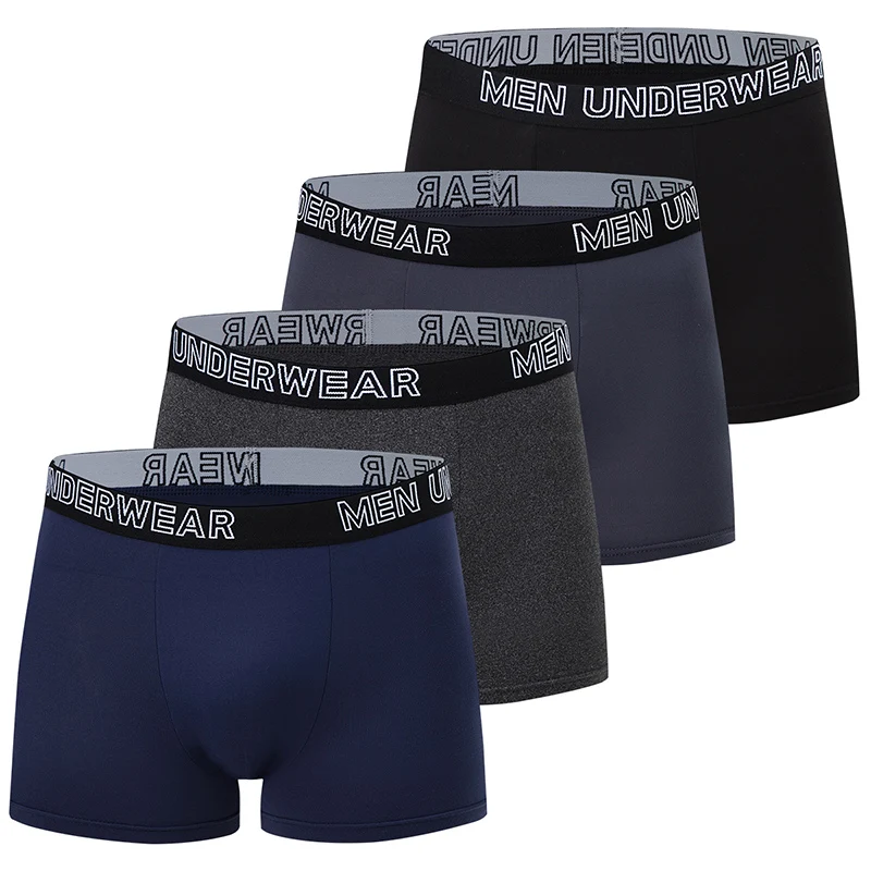 4/10 Pack Teenagers To Adults Parent-child Boyshort Simple Fashion Multi-size Shorts Men’s Comfortable Underwear Elastic Waist P BEST SELLERS