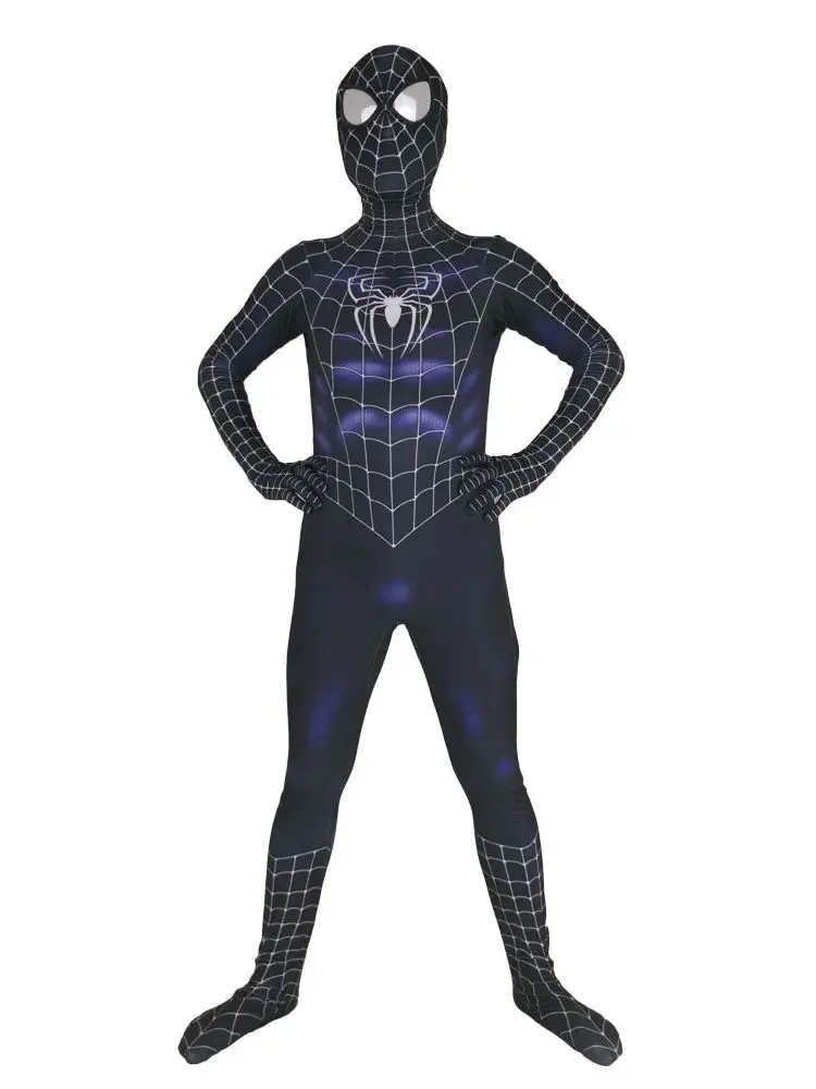 Disfraz de superhéroe Symbiote Raimi Spiderman, disfraz de piel para adultos y niños, mono Zentai, monos para fiesta de Halloween