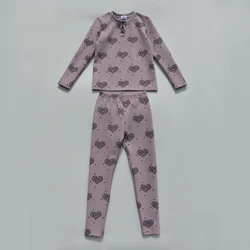 Cozy Winter Thick Cotton Kids & Family Matching Pajama Set - 16 (Pink pjs)
