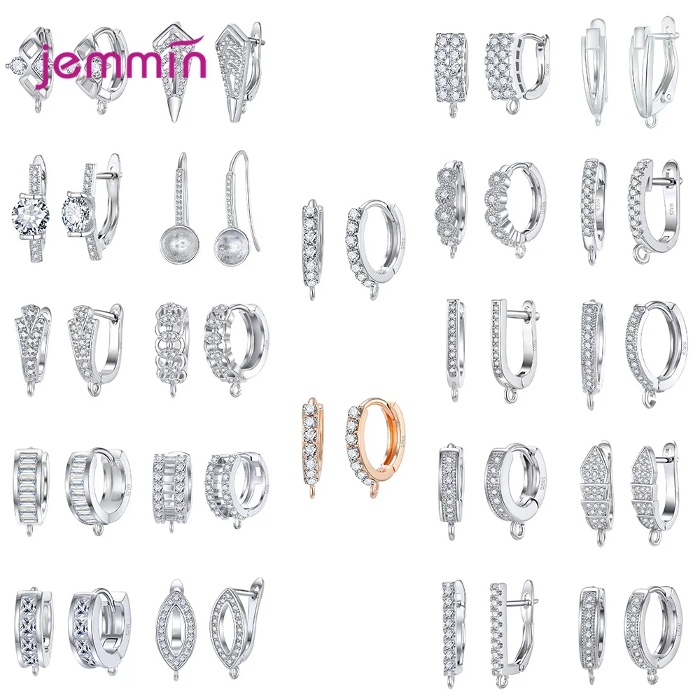 925 Silver Earring Findings High Quality Jewelry Accessories Bright Crystal Fashion Jewelry Accessories