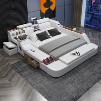 Lit de Luxe Moderne Multifonctionnel de Designer, Style Européen Unique, Grand Lit pour Hôtel, Décoration de Chambre, Letto Matrimoniale 3