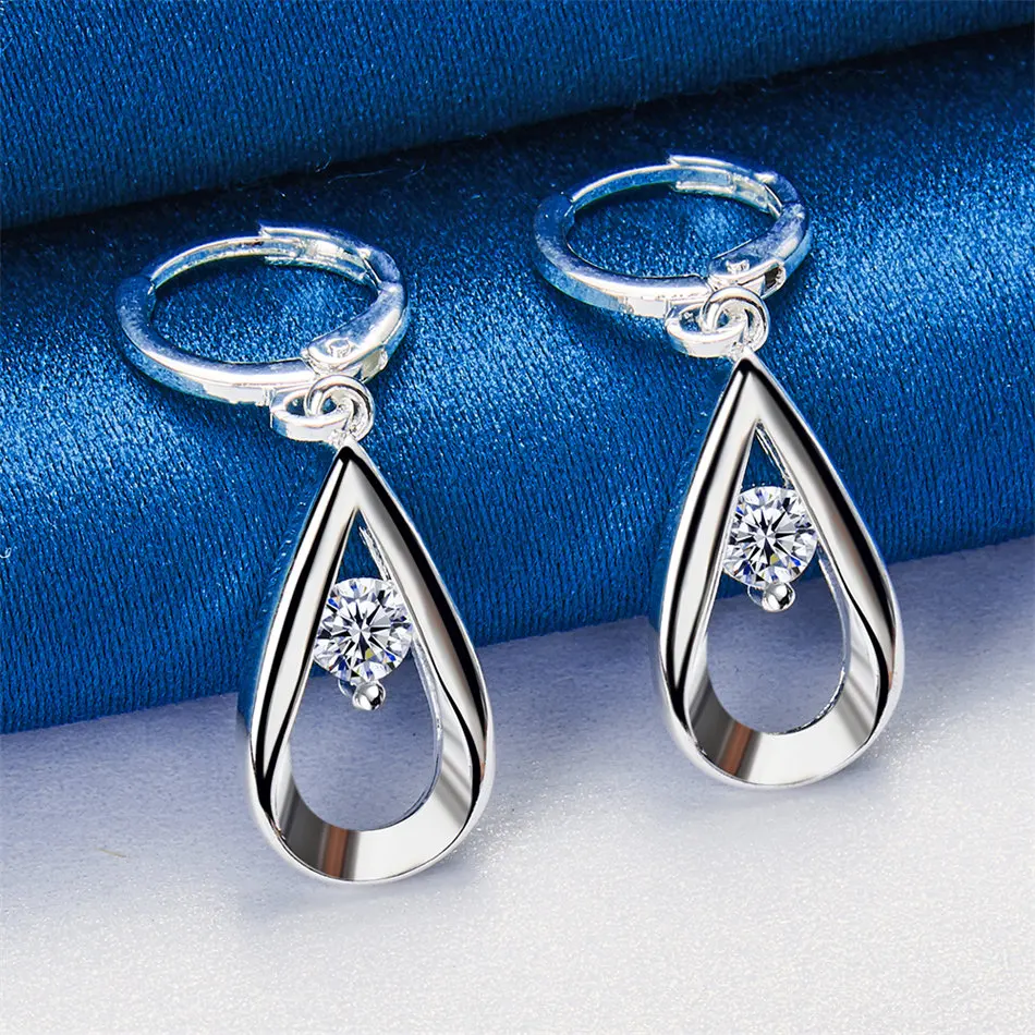 Boucles D'oreilles Pendantes Argent 925 - Quartz Rose Naturel - Fait Main Inde