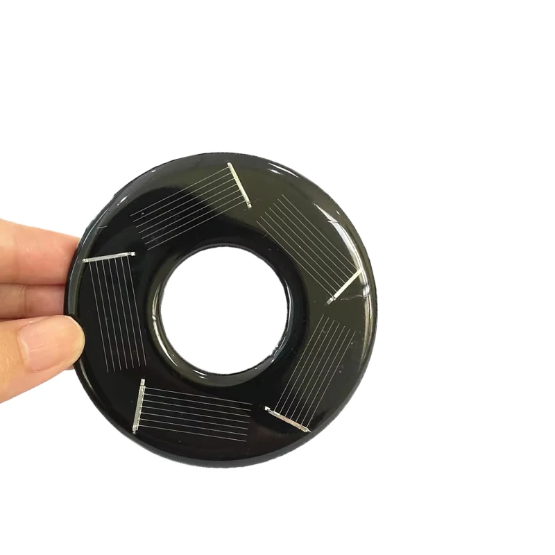 Energia solare 2.5V 80mA fai da te Mini Mono modulo cella solare cerchio pannello solare rotondo pannello epossidico - immagine 4