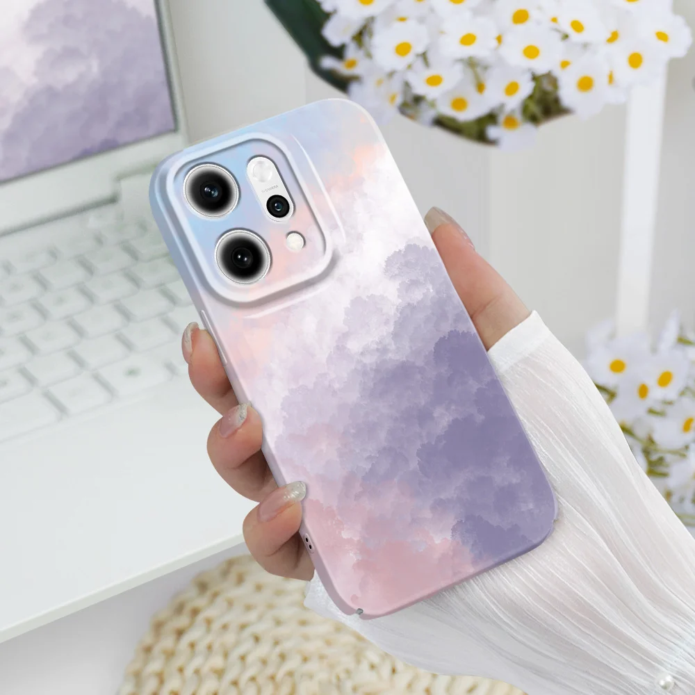 Texture Clouds Phone Case - Stylish Film Hard Cover