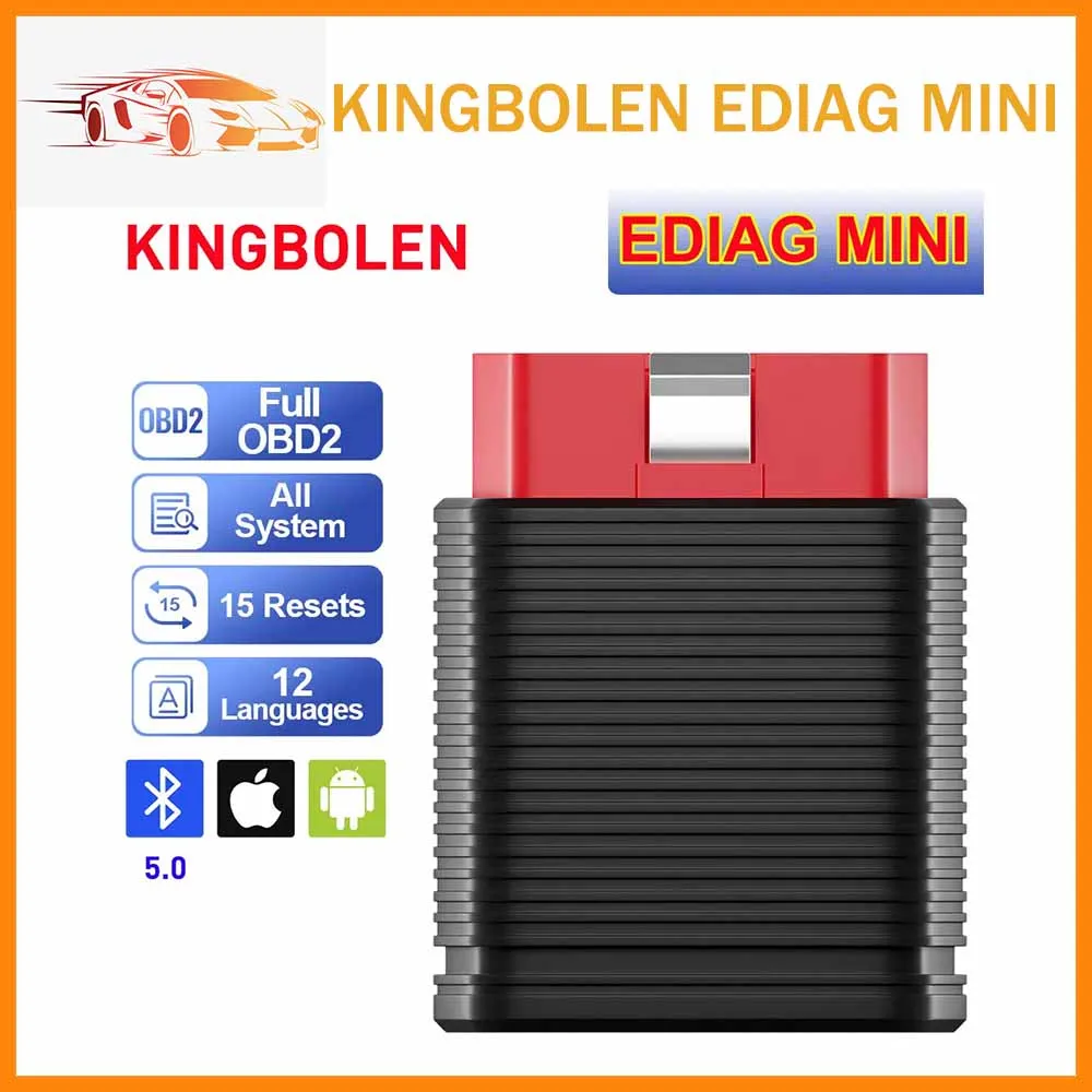 kingbolen-ediagミニオールシステム自動車診断ツール、15再開、フルobd2コードリーダー、生涯無料、pk、thinkdiag、2024