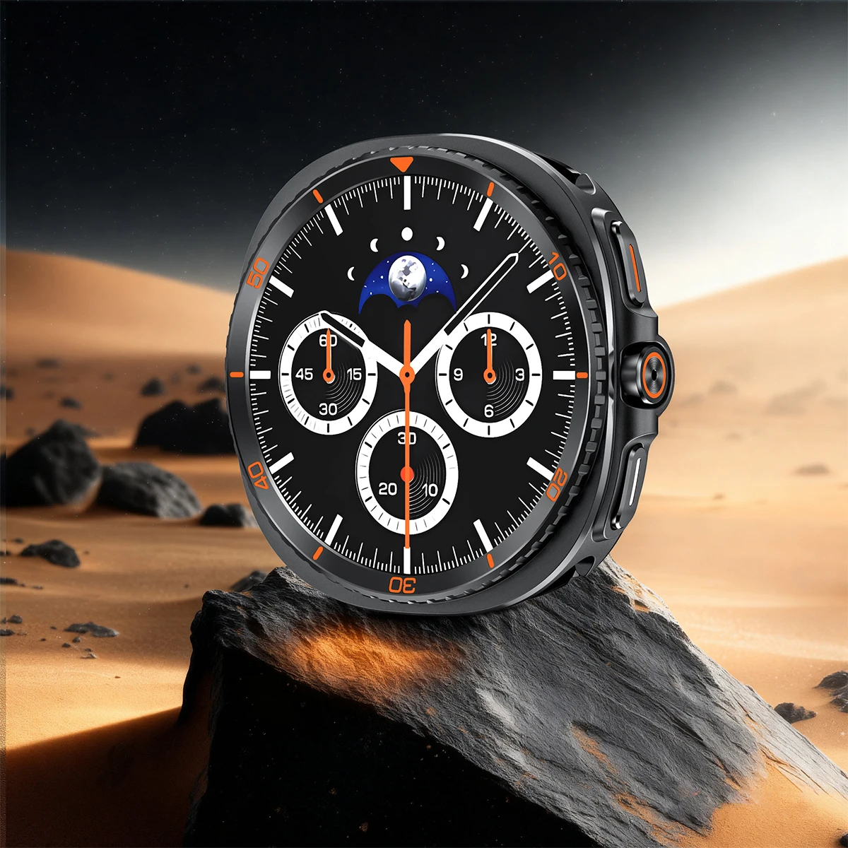 Rugged Metal PC Watch Case with Back Cover - Shockproof Protection