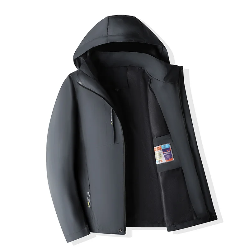 

2023 High Quality Men's Fashion Handsome Trend Casual Strip Hooded Jacket Coat Spring and Autumn Shirt Dad Top