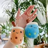 Cute Fruit Milk Bubble Tea Plush Doll Keychain Kawaii Soft Stuffed Plushies Toys Bubble Tea Keychain Backpack Pendant Girl Gifts 2