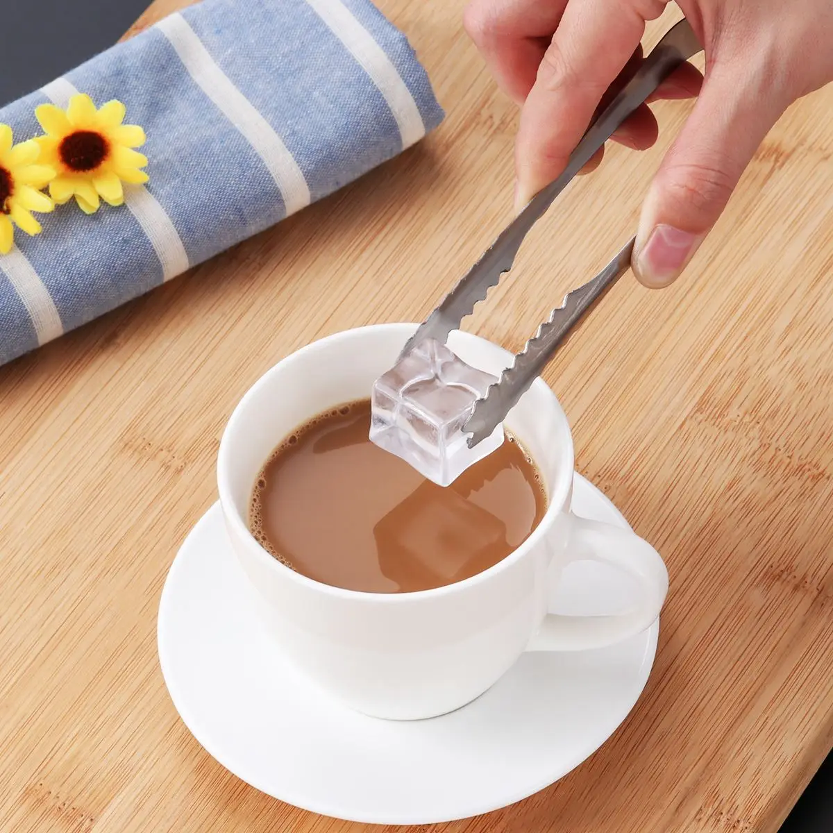 5Pcs Stainless Steel Ice Cream Scoop ice cream scoop And 5 Pcs Ice Clips Tongs For Weddings Candy Dessert et Cream