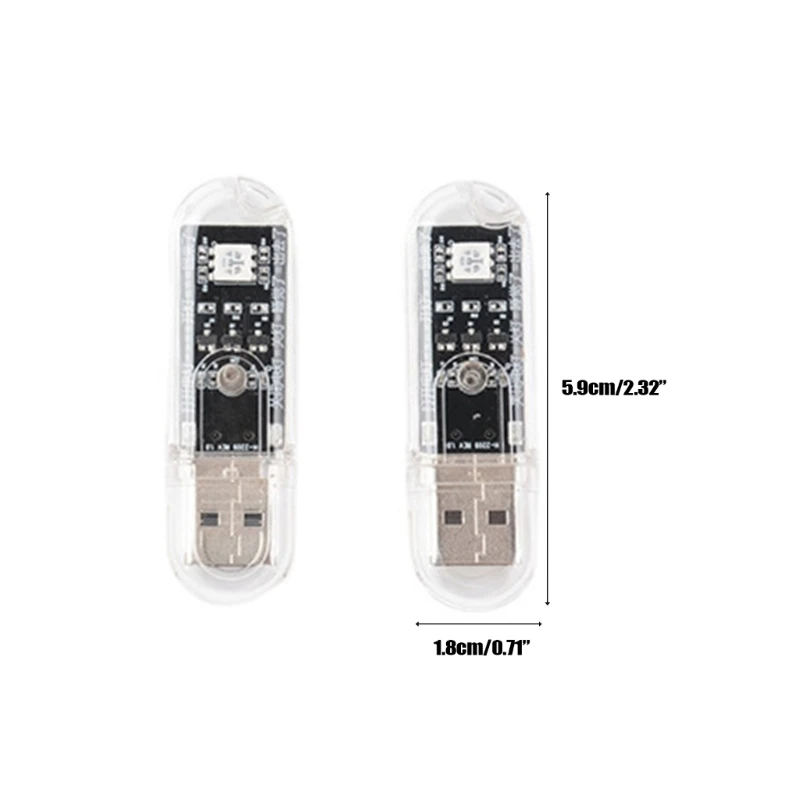다채로운 미니 USB 야간 조명, 컴퓨터 모바일 전원 충전 책 램프 LED 음성 제어 조명