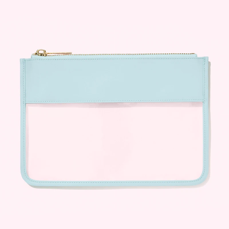 PVC Transparent Cosmetic Bag Women Girl Clear Multicolor Makeup Storage Bag Flat Zipper Bag Waterproof Travel Cosmetic Brush Bag 4
