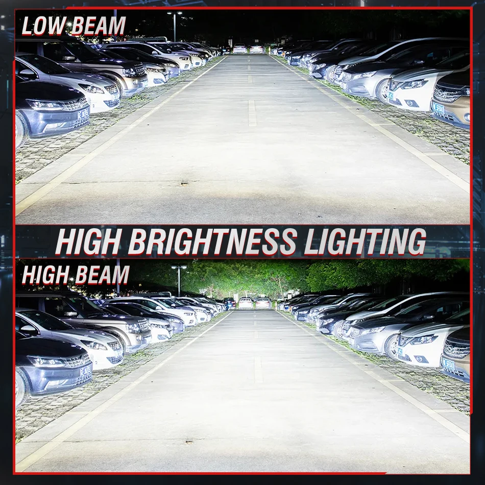 듀얼 비전 미니 램프 안개등 7545 CSP 6000K 자동차 조명, H4 H7 H1 LED Canbus K4C K4S LED H11 H8 HB3 9005 HB4 9006 9012 HIR2 H 12V