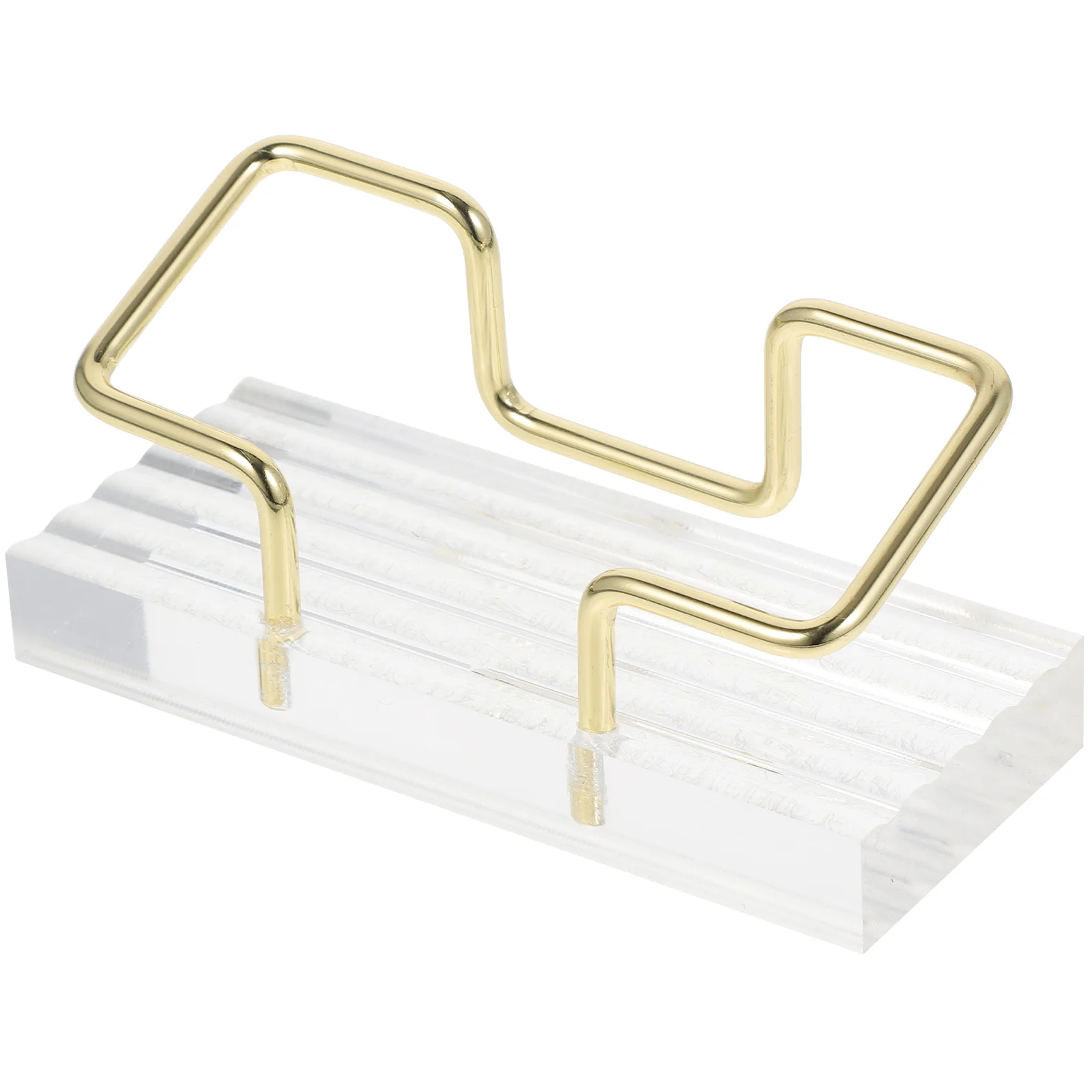 

Business Card Storage Holder Metal Cards Stand Hollow Business Card Organizer