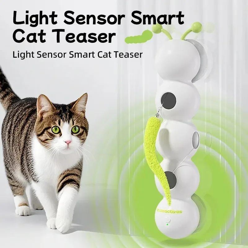 Interactive ABS Smart Caterpillar Toy for Indoor Cats