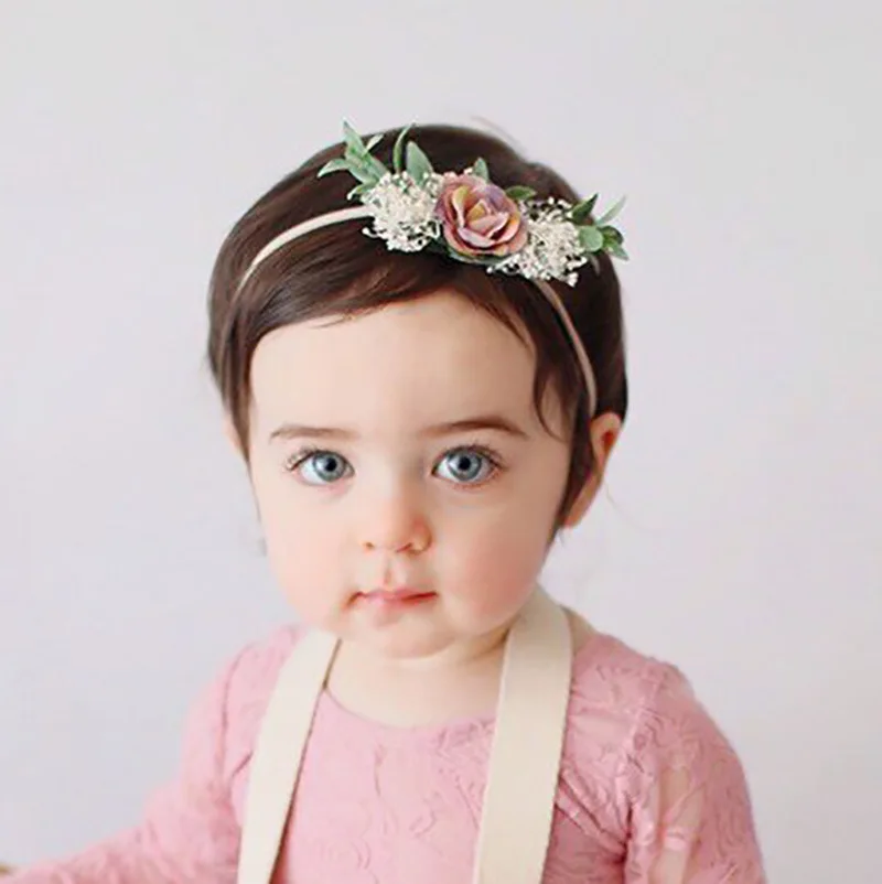 Newborn head flower baby headdress handmade children photo picture shooting accessories