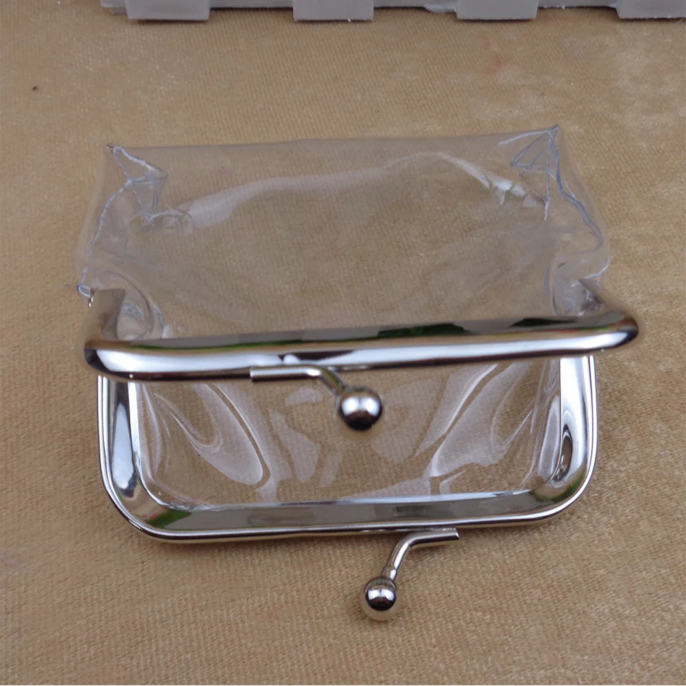 Mini Transparent Money Bags Bus Card Iron Mouth Clip Credit ID Card Small Wallet Card Holder Coin Purse Change Purse Dropship 5