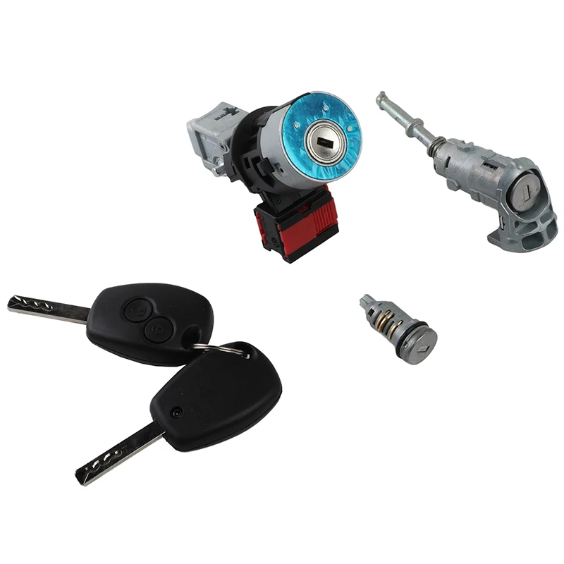 Renault Ignition Switch Cylinder Door Lock 2 Keys 2005-2018 Fitment