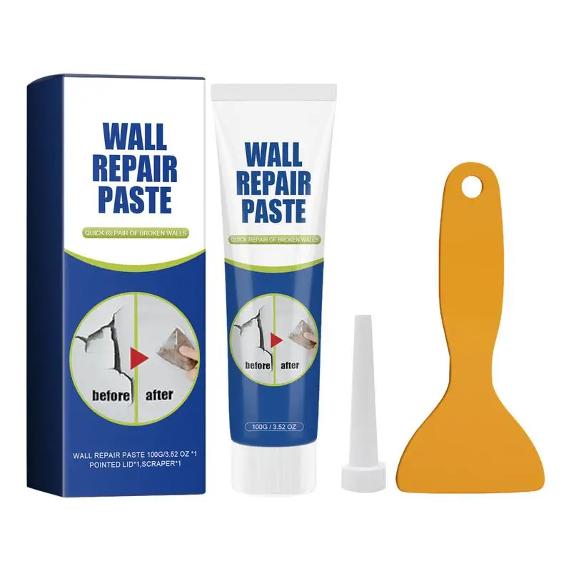 

100g Wall Repair Paste Kit Household Wall Cream Tile Grout with Scraper Paint Valid Mouldproof Quick Drying Patch Restore
