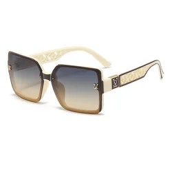 Glamour Oversize Designer Sunglasses - Unisex Fashion UV Protection Shades (C5)