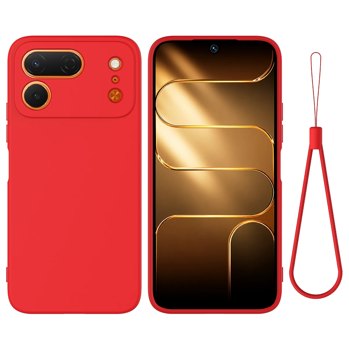 Ultra-Thin Silicone Dirt-Resistant Case with Lanyard - Skin-Friendly Protective Cover