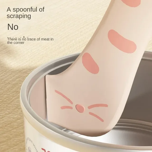 Pet Spoon Multifunctional Can Opener Wet Food Mixing Spoon Silicone Cat Can Sealing Cover Food Storage Dog Accessory New 3
