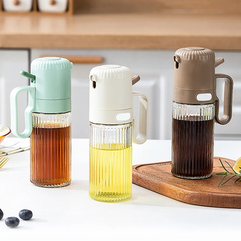 

250ML Cooking Oil Spray Bottle BBQ Baking Oil Spray Dispenser Olive Oil Soy Sauce Press Sprayer Containers Kitchen Gadget