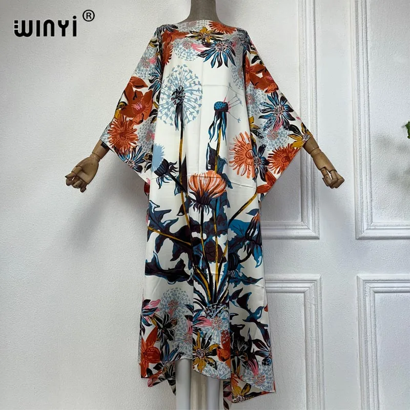 

WINYI высококачественный кафтан с принтом Ближнего Востока модная африканская одежда ins пляжные наряды для женщин вечернее платье женское мусульманское платье
