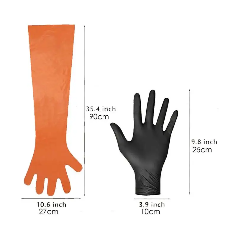 Outdoor Work Gloves Multipurpose Deer Gutting Gloves Field Dressing Supplies User Friendly Gloves Set for Pool Cleaning
