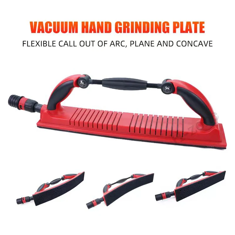 

70x400mm dust suction adjustable hand grinding plate Car paint surface Sheet metal polishing putty Sandpaper grinding tool