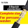 3/8 Quick Connection For High Pressure Washer M22 M18 M14 M3/8 Thread Connect Car Wash Machine Gun Pipe Car Accessory 1