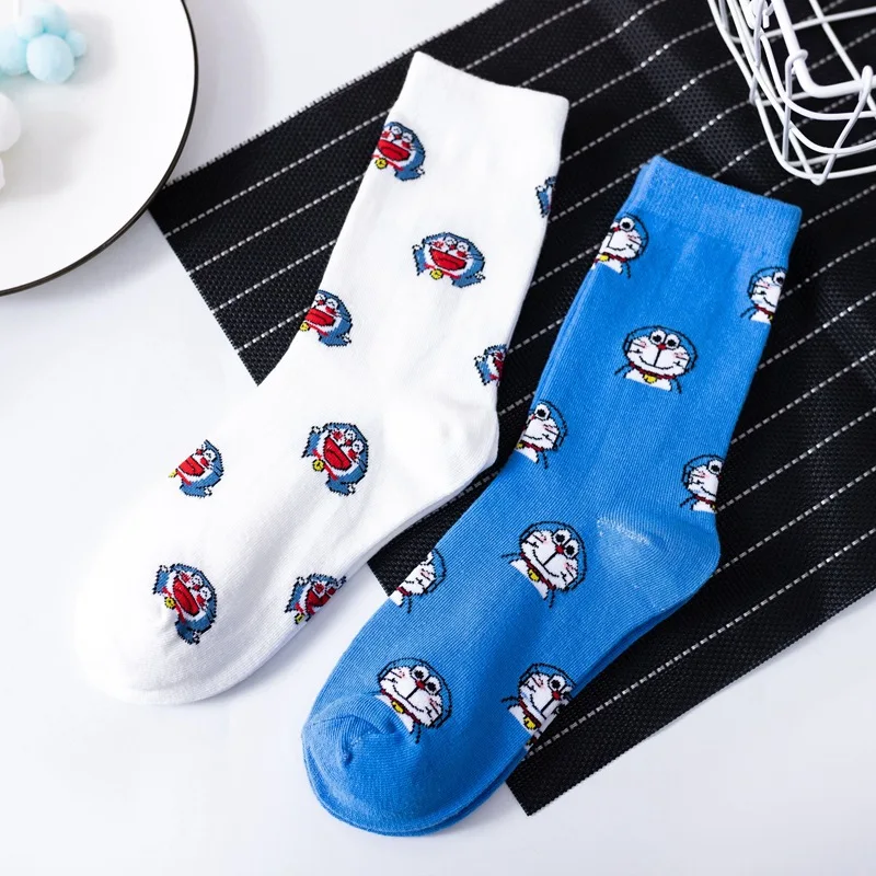

Носки Doraemon в мультяшном стиле, Симпатичные Хлопковые женские Носки с рисунком кота, модные носки для студенток, подарки для подруг, 1 пара