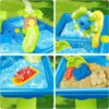 Water Table for Toddlers 4 in 1 Kids Portable Water Play Table Beach Toys 24PCS Sensory Activity Splash Table Toys for Children 5