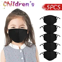 Kids Reusable, Washable Black Facial Cotton Covering Children Face For Cycling Travel Outdoors Includes 10pcs Filters Mascarilla 1