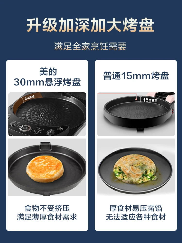 Midea Electric Baking Pan Household Double-sided Heating Pancake Machine Deepens and Enlarges. Pancake Maker 4
