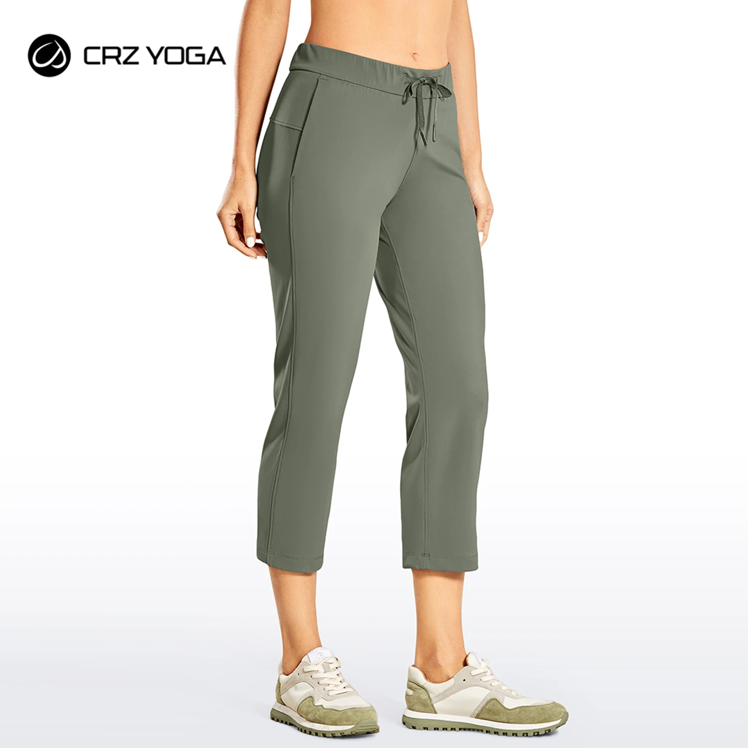 Capri Joggers Stretch Casual Pants Crop 