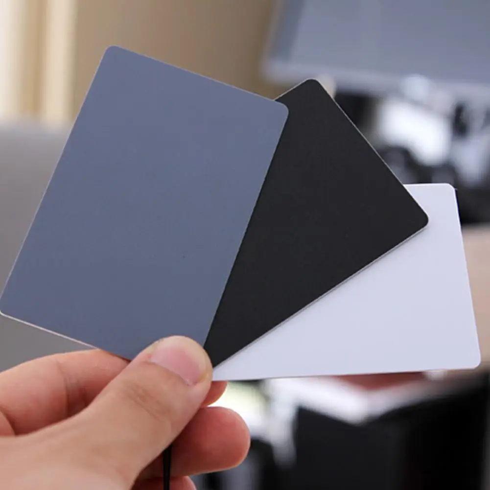 3 In 1 Balance Cards 18-degree Small Gray Card With Neck Strap for Digital Camera Photography Accessories