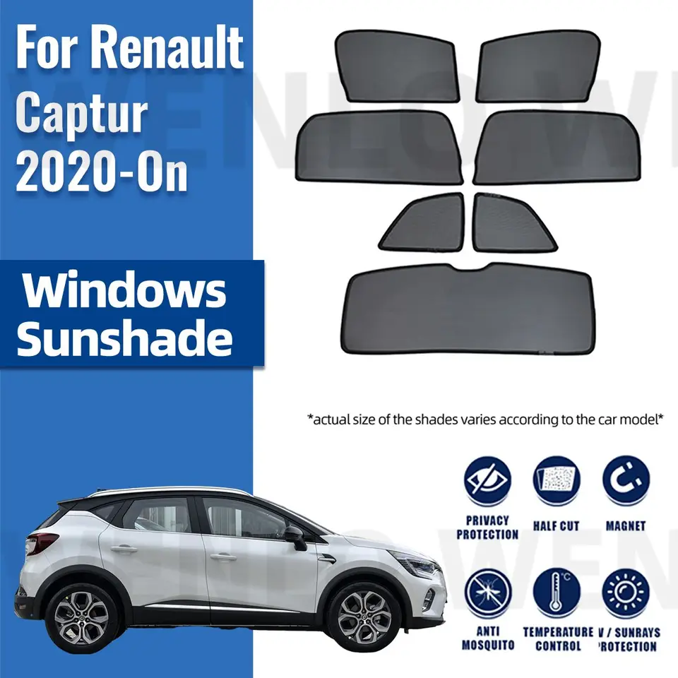 For Renault Captur 2020-2023 Magnetic Car Sunshade Visor Front Windshield  Frame Curtain Rear Side Baby Window Sun Shade Shield - AliExpress