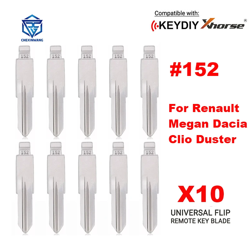 

10pcs #152 Uncut Flip Blank Remote Key Blade VAC102 For Renault Megan Dacia Clio Duster for JMD VVDI KEYDIY KD Xhorse Remote