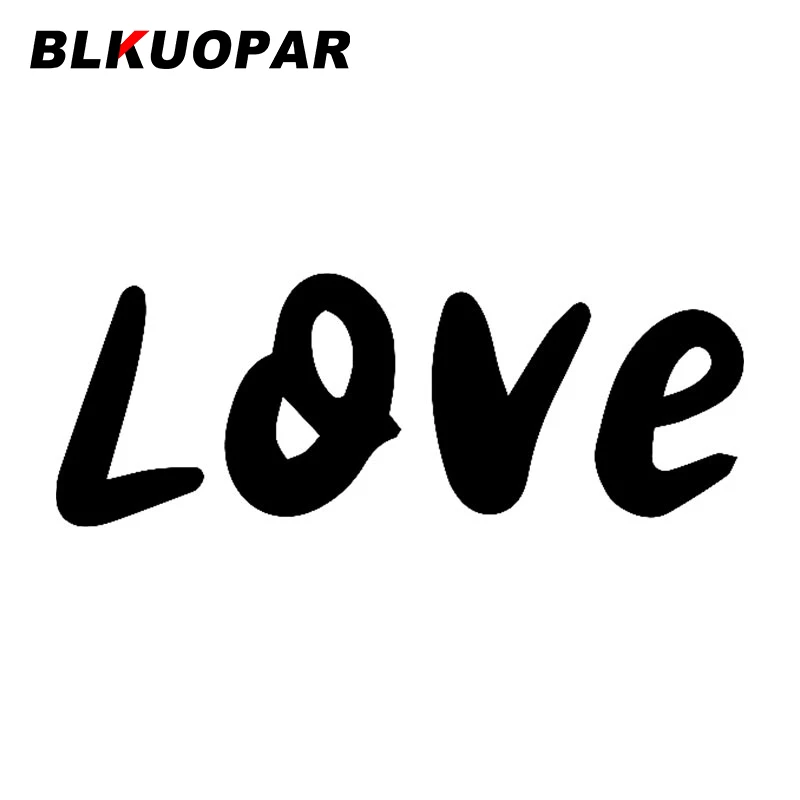 

Наклейки для автомобиля BLKUOPAR с надписью Love, силуэт с надписью Die Cut, виниловые наклейки, модные аксессуары для автомобиля, графика, декор для мотоциклетного шлема