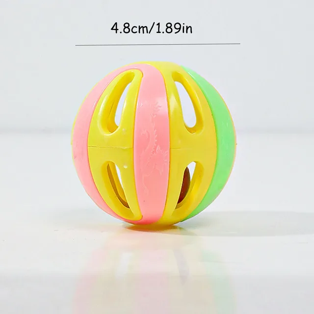 Large Colorful Bell Ball - Cat Toy for Self-Play, Interactive Pet Toy with Jingly Bells, Perfect for Kittens 6