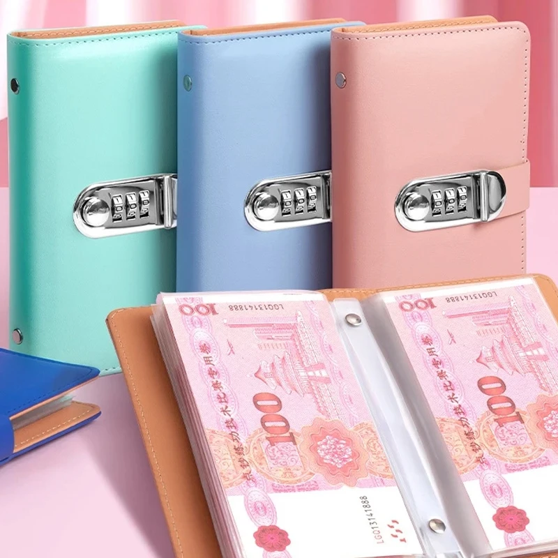 Banknote Storage Book Made Of PU Material, Can Hold 100 Banknotes, With Banknote Photos, Stamps, Bank Card Storage Book