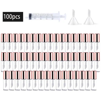 100PCS 1.2ML Protable Mini Lip Gloss Tube Refillable Empty Transparent Lipstick Containers for Women Girls DIY Makeup Wholesale 1